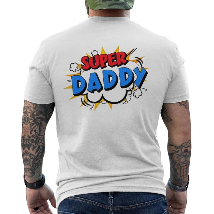 Super Daddy Cartoon Bubble Retro Comic Style Men's Back Print T-shirt