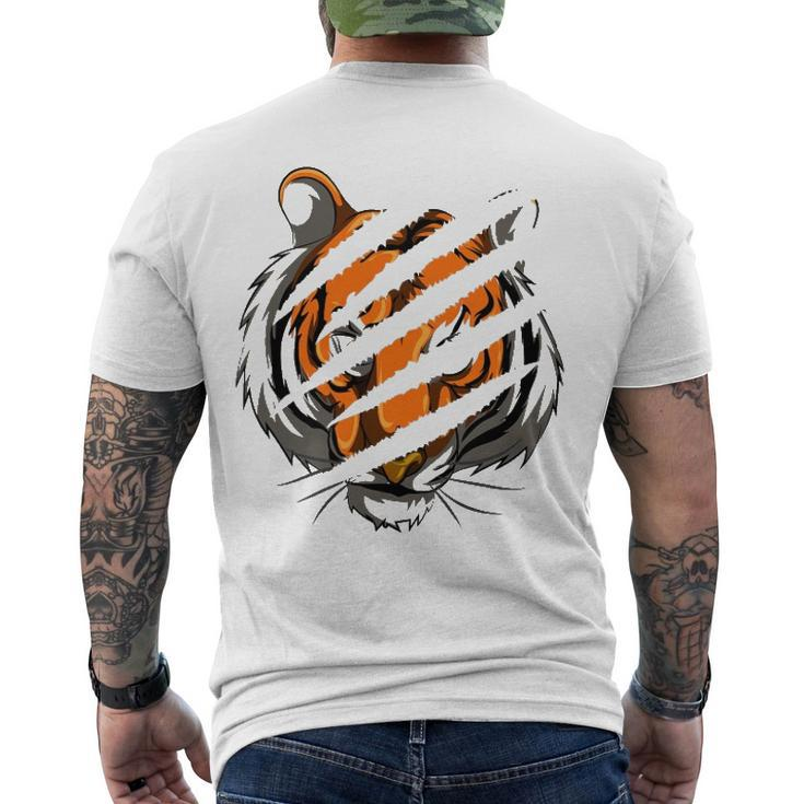 Tiger Stripes Zoo Animal Tiger Men's Back Print T-shirt