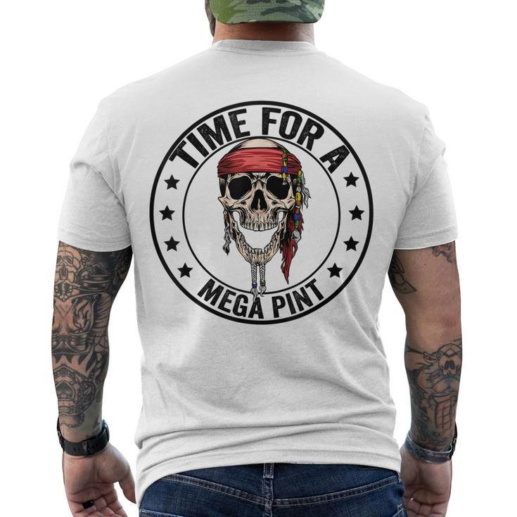 Time For A Mega Pint Men's Back Print T-shirt