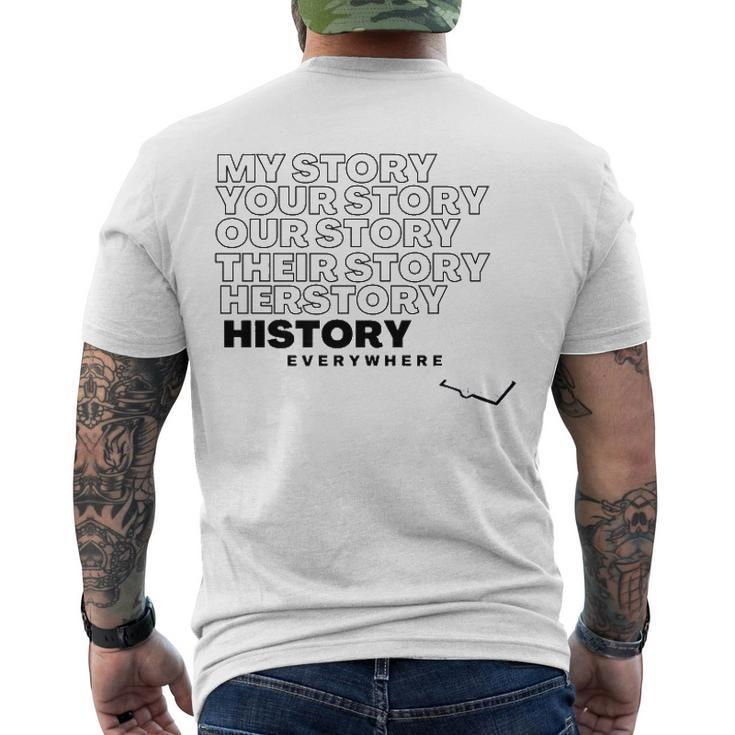 History Herstory Our Story Everywhere Men's Back Print T-shirt