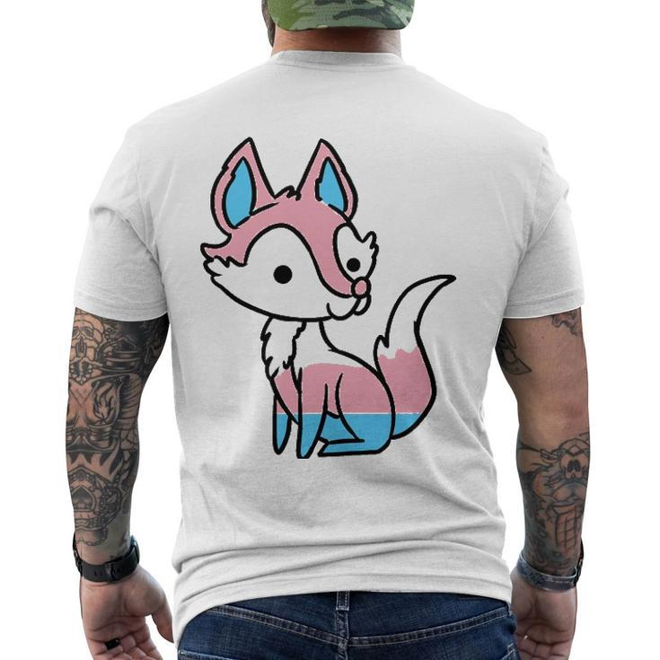 Trans Pride Fox Transgender Pride Men's Back Print T-shirt