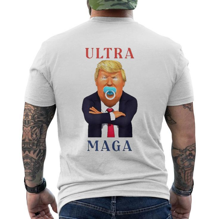 Ultra Maga Donald Trump Make America Great Again Men's Back Print T-shirt