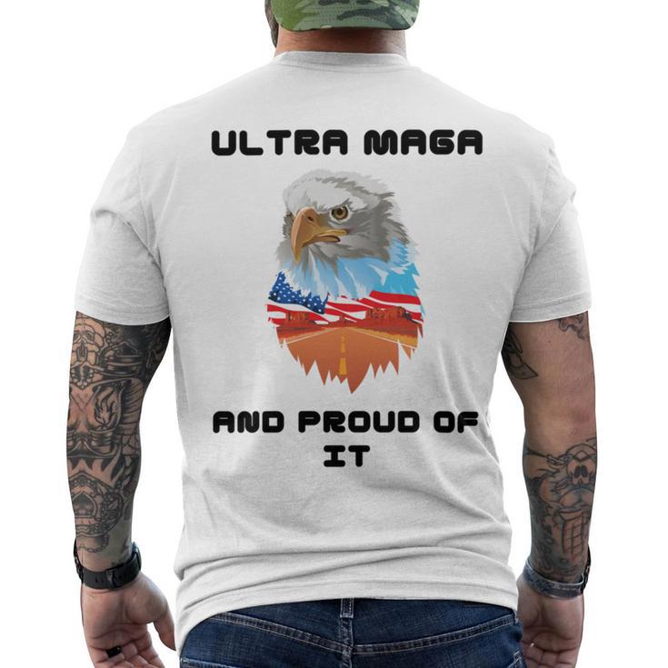 Ultra Mega And Proud Of It Pro Trump Patriotic Republican Men's Crewneck Short Sleeve Back Print T-shirt