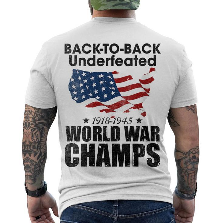 Back To Back Undefeated World War Champs Trend Men's T-shirt Back Print