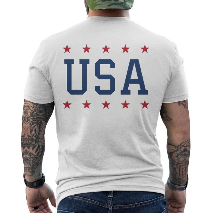 Usa Women Men Patriotic American Pride 4Th Of July Men's Back Print T-shirt