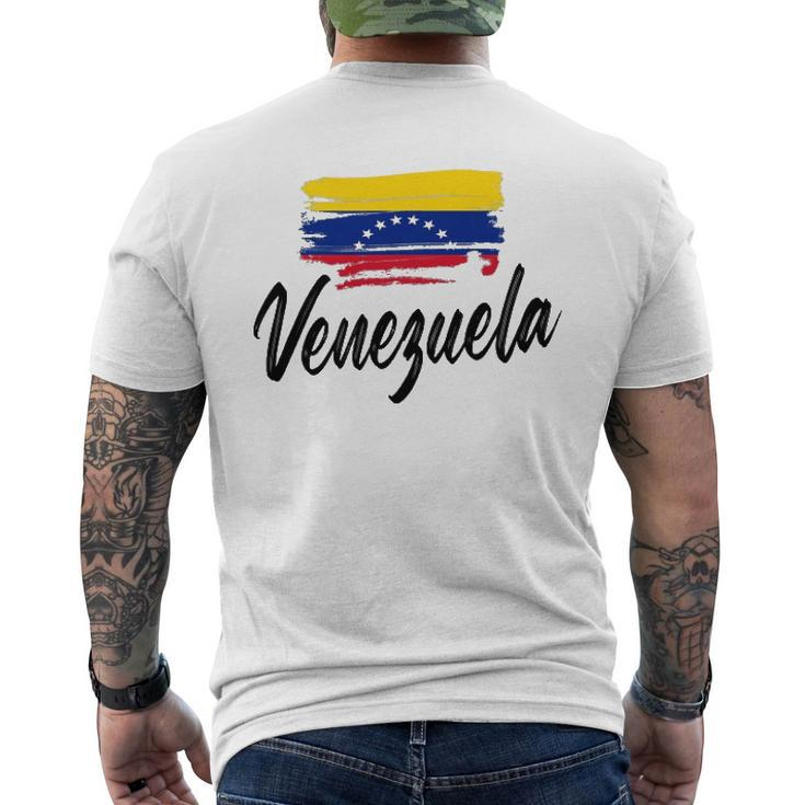 Venezuela Flag Venezuelan Funny Venezolano Pride Men's Crewneck Short Sleeve Back Print T-shirt