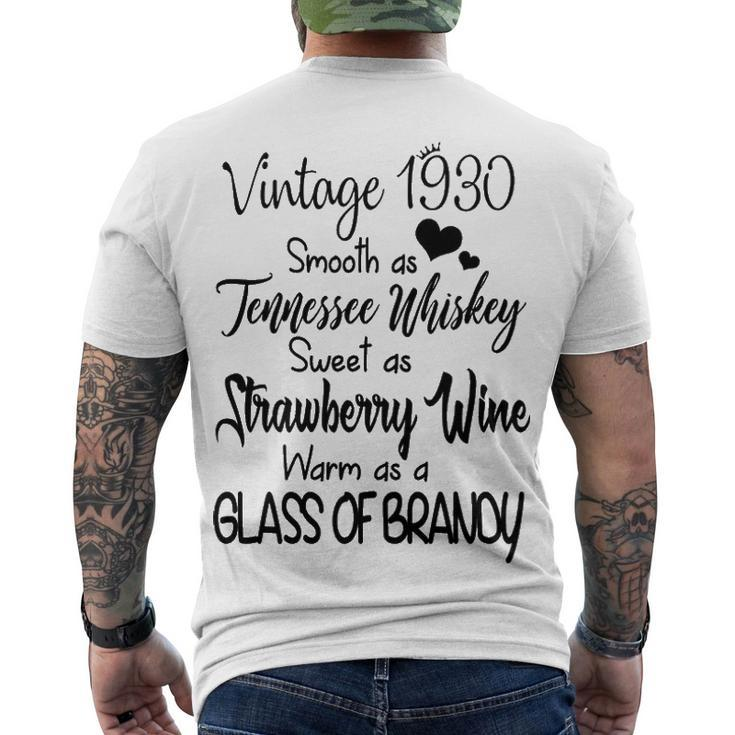 Vintage 1930 Woman Birthday Men's Crewneck Short Sleeve Back Print T-shirt