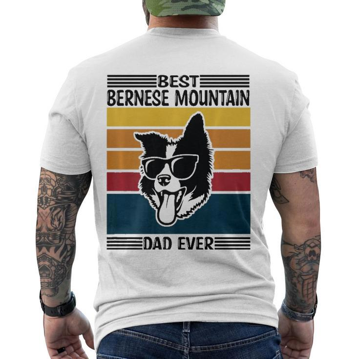 Vintage Fathers Day Apparel Best Bernese Mountain Dad Ever Men's Back Print T-shirt