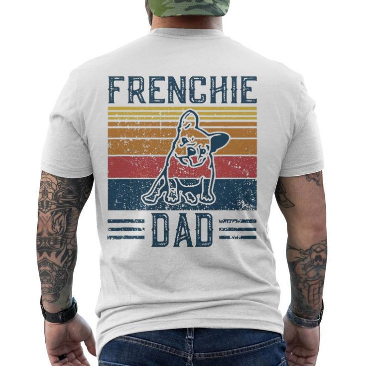 Mens Vintage Frenchie Dad For Men - French Bulldog Men's Back Print T-shirt