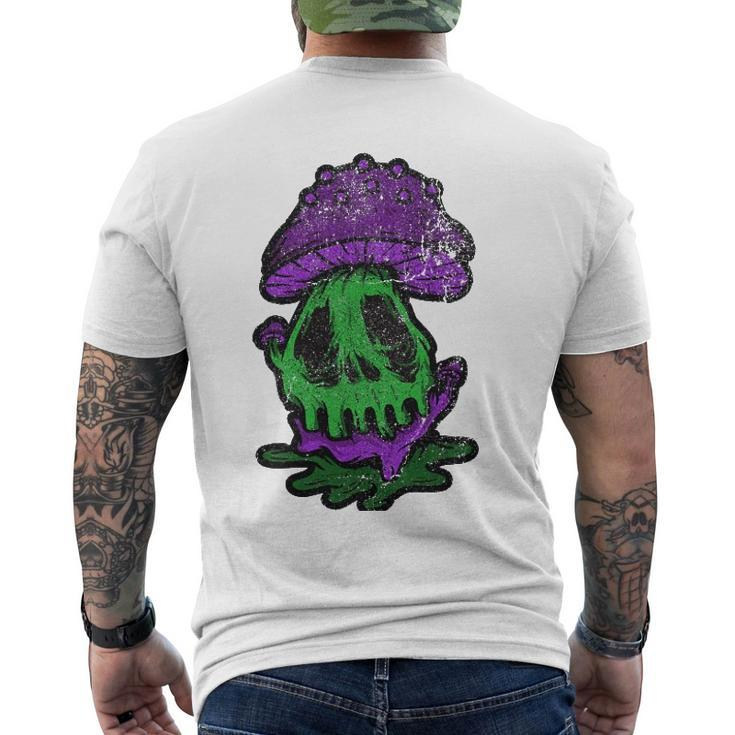 Vintage Psychedelic Monster Mushroom Halloween Trip Costume Men's Back Print T-shirt