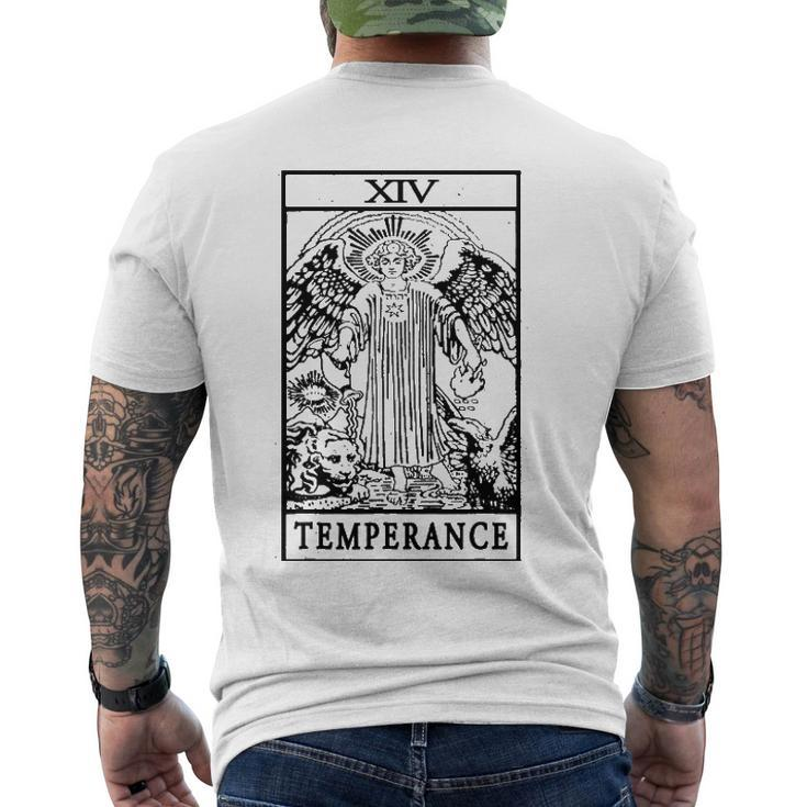 Vintage Tarot Card Temperance Card Occult Tarot Men's Back Print T-shirt
