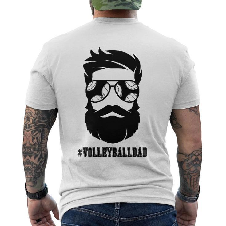 Volleyball Dad With Beard And Cool Sunglasses Men's Back Print T-shirt
