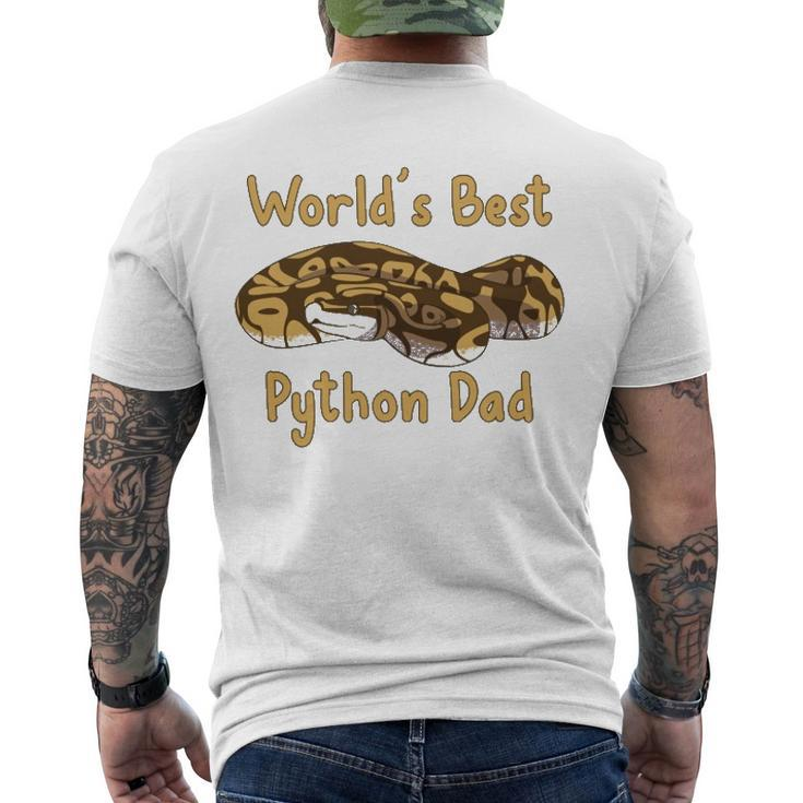 Worlds Best Python Dad Snake Owner Men's Back Print T-shirt