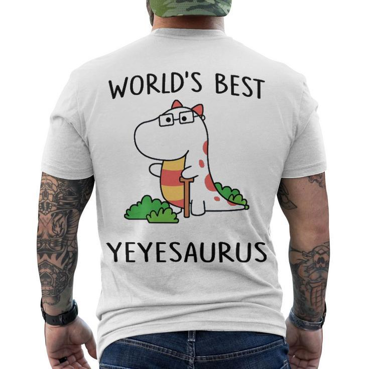 Yeye Grandpa Worlds Best Yeyesaurus Men's T-Shirt Back Print