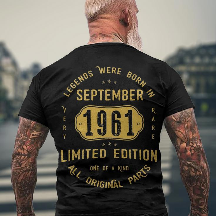 1961 September Birthday 1961 September Limited Edition Men's T-Shirt Back Print Gifts for Old Men