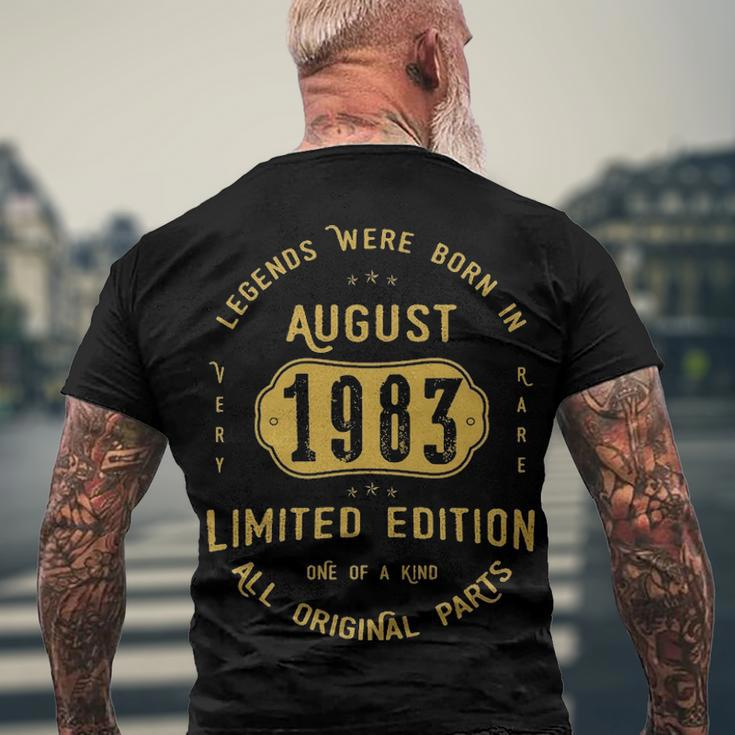 1983 August Birthday 1983 August Limited Edition Men's T-Shirt Back Print Gifts for Old Men