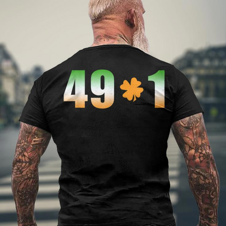 49-1 Irish Shamrock Boxing Fan Men's T-shirt Back Print Gifts for Old Men