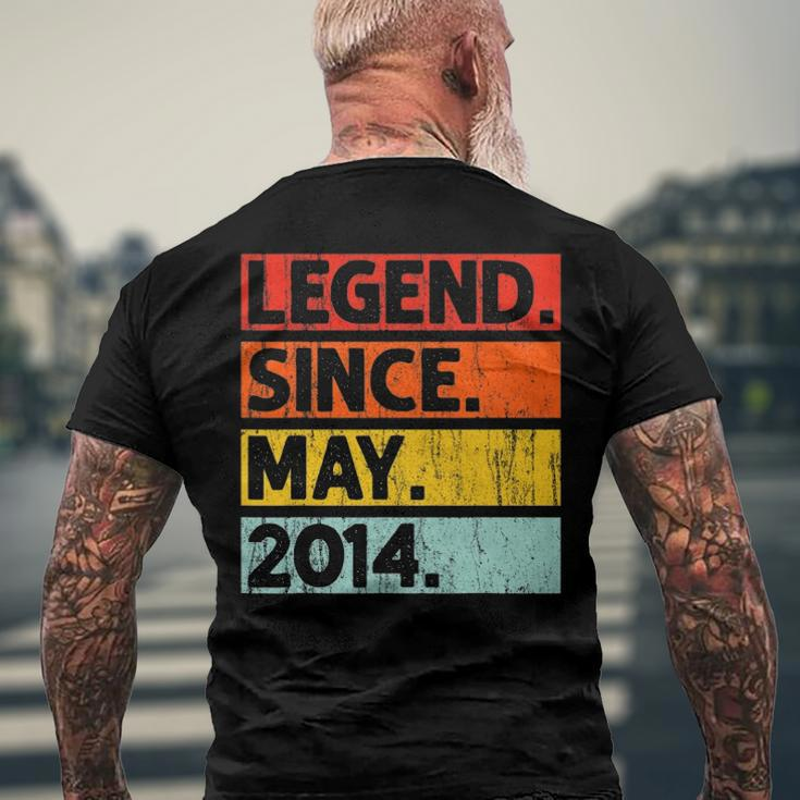 8Th Birthday Gifts Legend Since May 2014 8 Years Old Men's Crewneck Short Sleeve Back Print T-shirt Gifts for Old Men