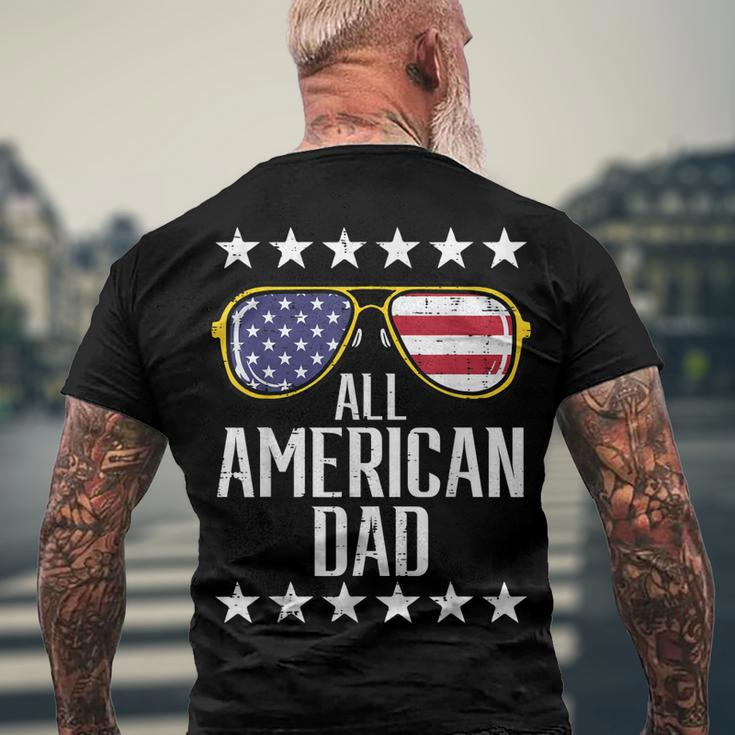 All American Dad 4Th Of July Memorial Day Matching Family Men's T-shirt Back Print Gifts for Old Men