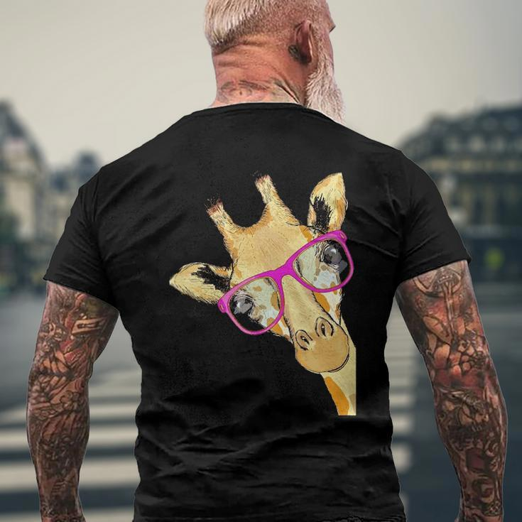 Animal Tees Hipster Giraffe Lovers Men's Back Print T-shirt Gifts for Old Men