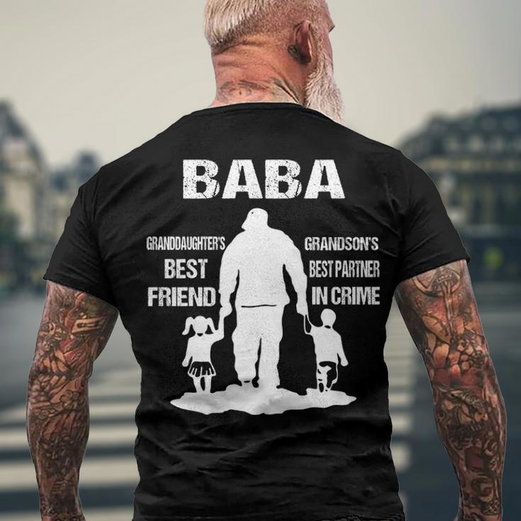 Baba Grandpa Baba Best Friend Best Partner In Crime Men's T-Shirt Back Print Gifts for Old Men