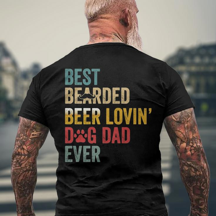Best Bearded Beer Lovin’ Dog Dad Ever-Best For Dog Lovers Men's Back Print T-shirt Gifts for Old Men