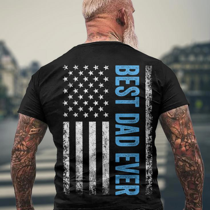 Best Dad Ever Us American Flag For Fathers Day Men's Back Print T-shirt Gifts for Old Men