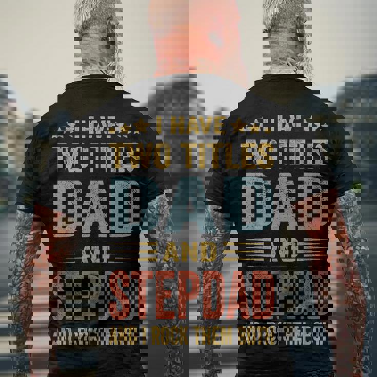 Best Dad And Stepdad Cute Fathers Day From Wife V3 Men's Back Print T-shirt Gifts for Old Men Best Dad And Stepdad Cute Fathers Day From Wife V3 Men's Back Print T-shirt Gifts for Old Men