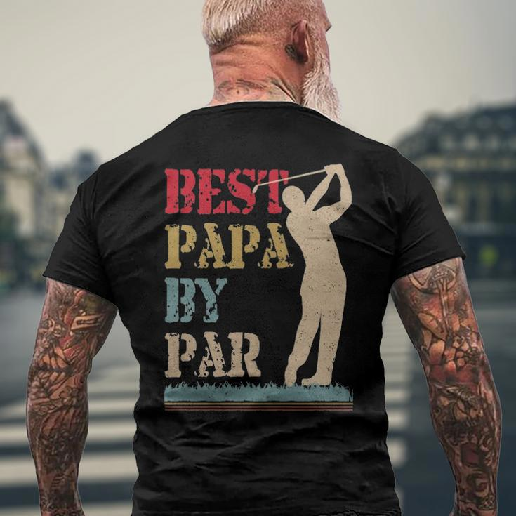 Best Papa By Par Golf Essential Men's Back Print T-shirt Gifts for Old Men