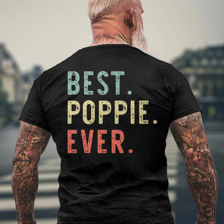 Best Poppie Ever Cool Vintage Fathers Day Men's Back Print T-shirt Gifts for Old Men