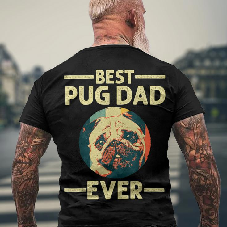 Best Pug Dad Ever Art For Pug Dog Pet Lover Daddy Men's T-shirt Back Print Gifts for Old Men