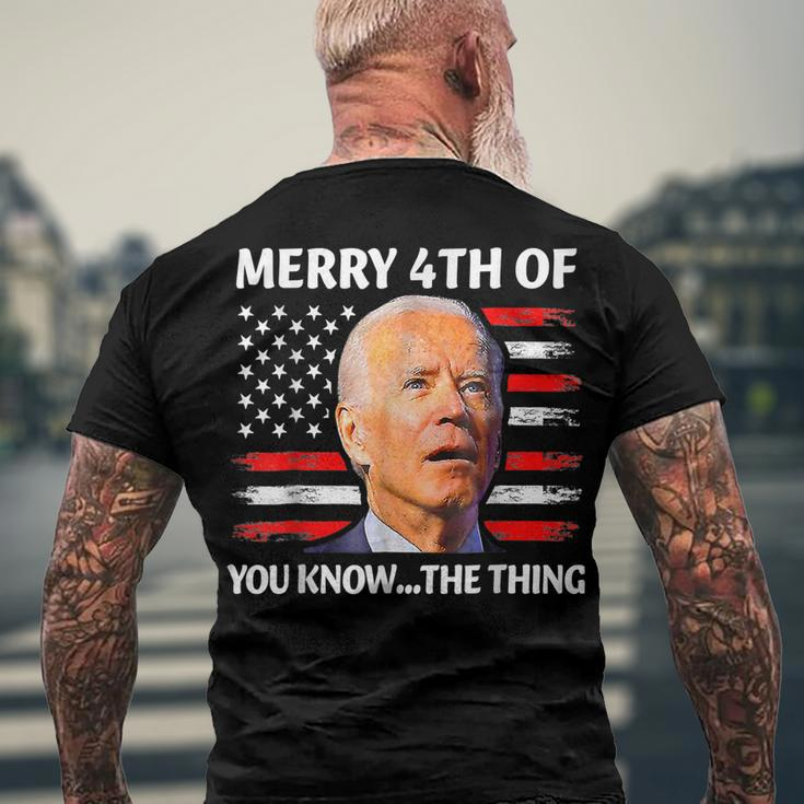 Biden Confused Merry Happy 4Th Of You Know The Thing Men's Back Print T-shirt Gifts for Old Men