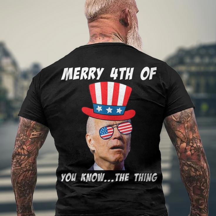 Biden Merry 4Th Of You Know The Thing Anti Joe Biden Men's Back Print T-shirt Gifts for Old Men