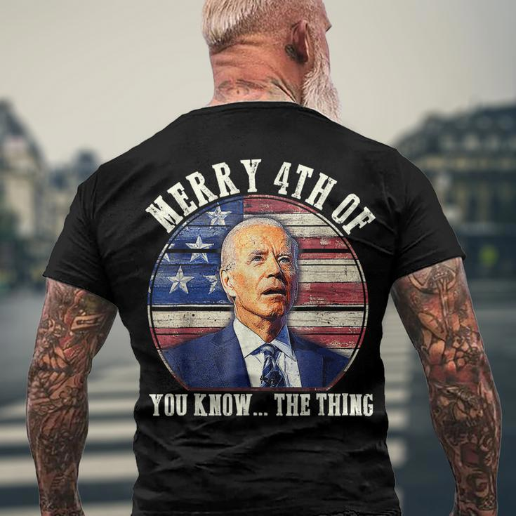 Biden Merry 4Th Of You Know The Thing Anti Biden Men's Back Print T-shirt Gifts for Old Men