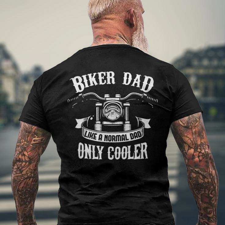 Biker Dad Motorcycle Fathers Day For Fathers Men's Back Print T-shirt Gifts for Old Men