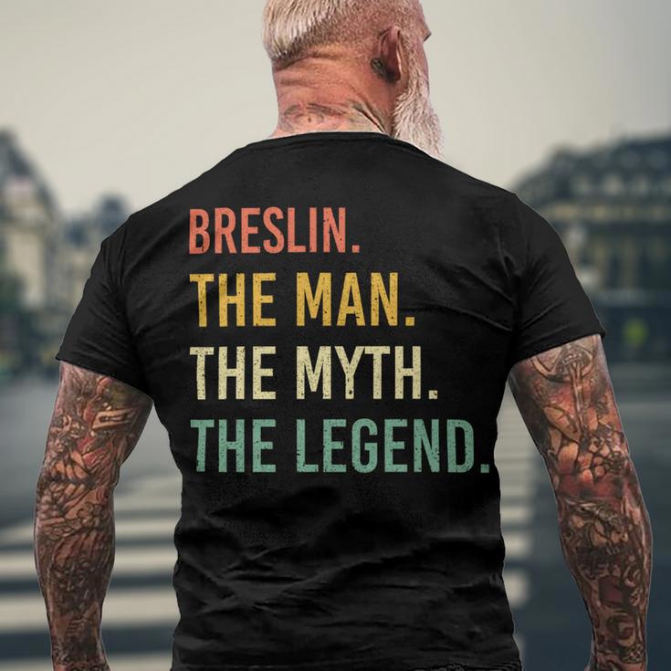 Breslin Name Shirt Breslin Family Name Men's Crewneck Short Sleeve Back Print T-shirt Gifts for Old Men