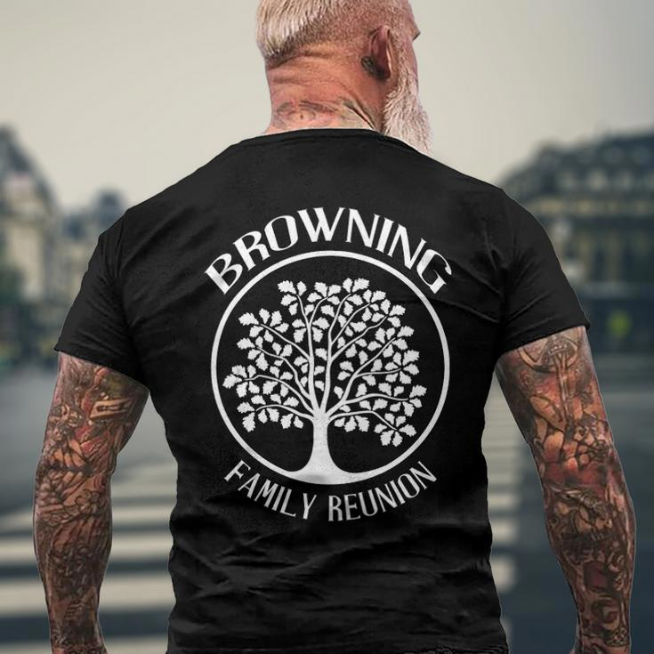 Browning Family Reunion For All Tree With Strong Roots Men's Back Print T-shirt Gifts for Old Men