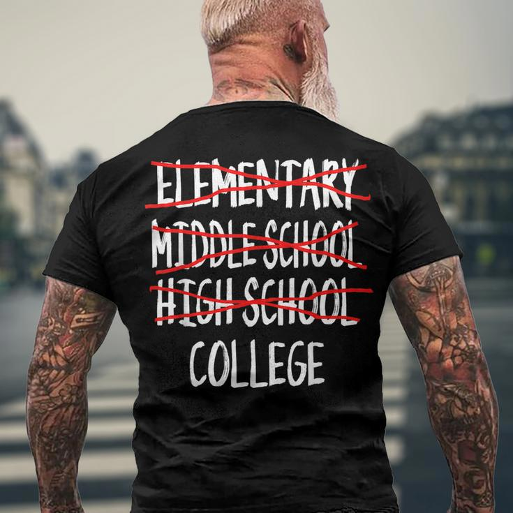 Check Mark 12Th Grade Graduation 2022 High School Graduation Men's Back Print T-shirt Gifts for Old Men