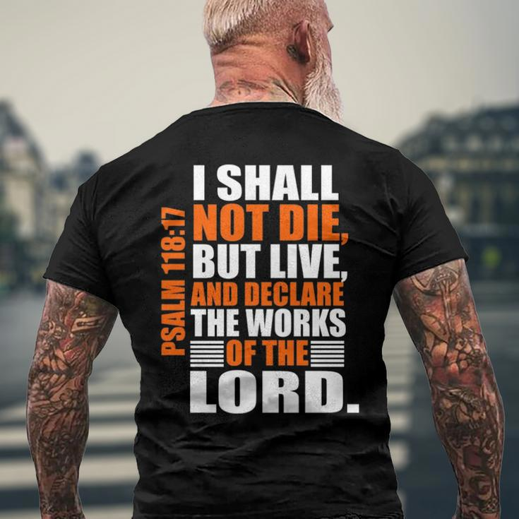 Christerest Psalm 11817 Christian Bible Verse Affirmation Men's Back Print T-shirt Gifts for Old Men