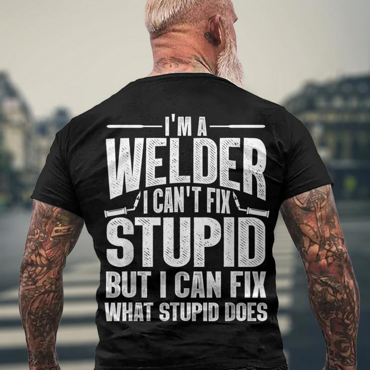 Cool Welding Art For Men Women Welder Iron Worker Pipeliner Men's Back Print T-shirt Gifts for Old Men
