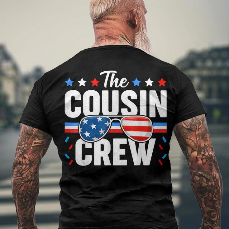 Cousin Crew 4Th Of July Patriotic American Family Matching Men's Back Print T-shirt Gifts for Old Men