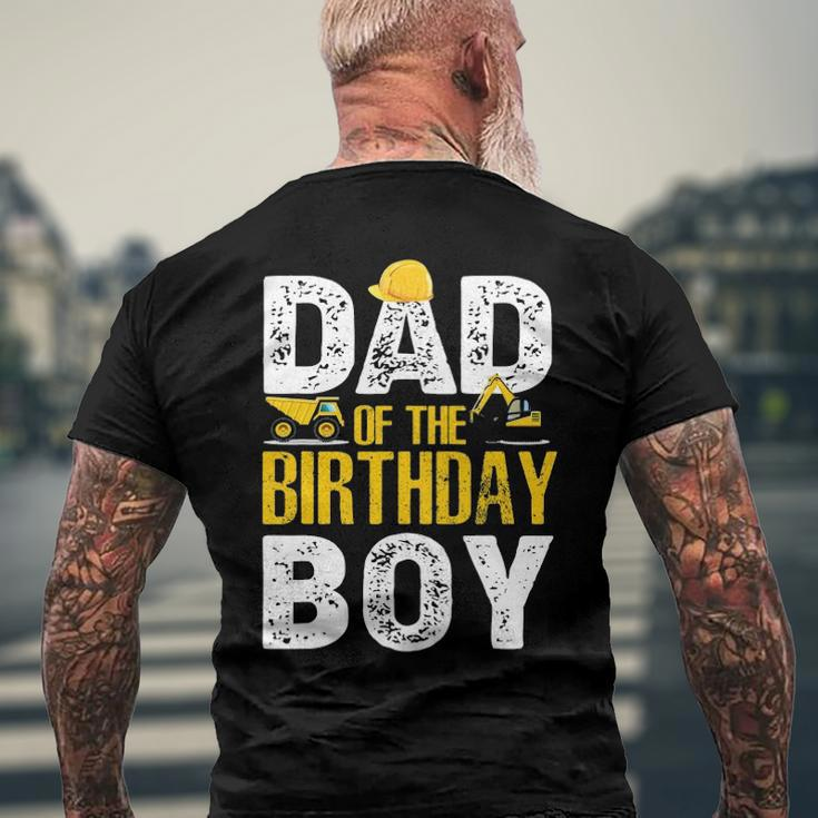Dad Of The Bday Boy Construction Bday Party Hat Men Men's Back Print T-shirt Gifts for Old Men