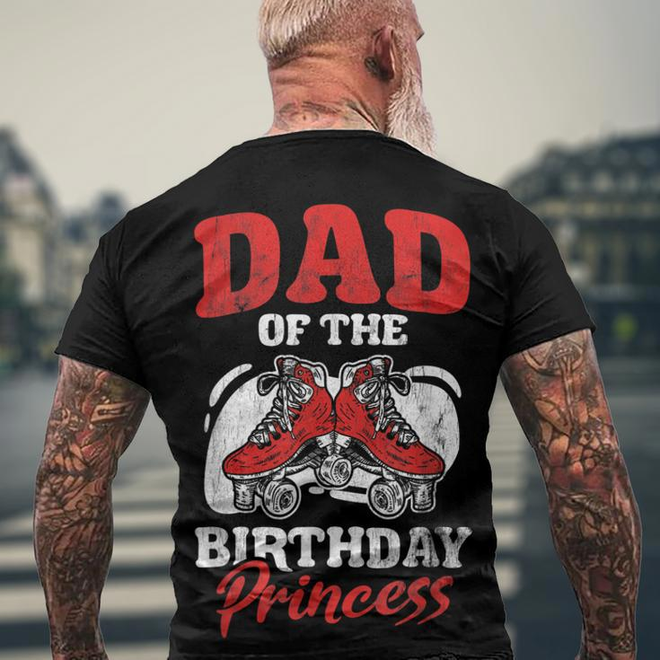 Mens Dad Of Birthday Princess Roller Skating Derby Roller Skate Men's T-shirt Back Print Gifts for Old Men