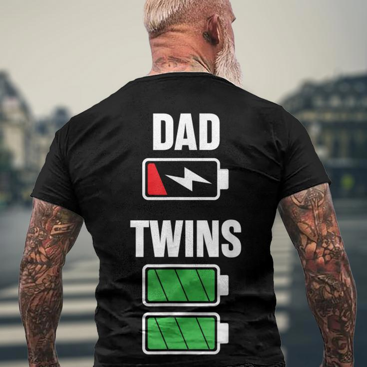 Mens Dad Fathers Day Birthday Twins Twin Dad Men's T-shirt Back Print Gifts for Old Men