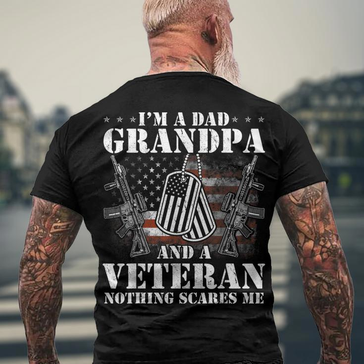 Im A Dad Grandpa Veteran Fathers Day Men's Back Print T-shirt Gifts for Old Men
