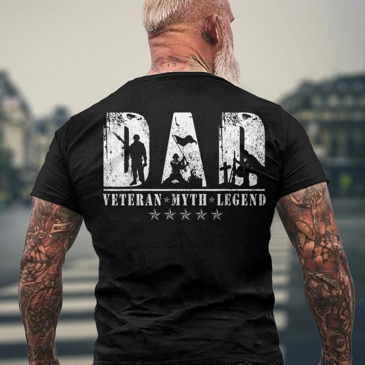 Dad Veteran Myth Legend Dad Veteran 4Th Of July Men's T-shirt Back Print Gifts for Old Men