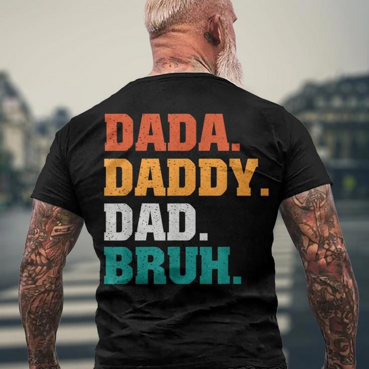 Mens Dada Daddy Dad Bruh From Son Boys Fathers Day V2 Men's T-shirt Back Print Gifts for Old Men