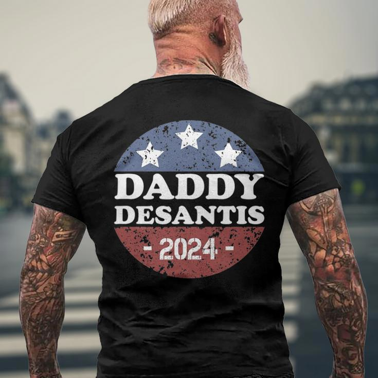 Daddy Desantis 2024 Usa Election Campaign President Men's Back Print T-shirt Gifts for Old Men