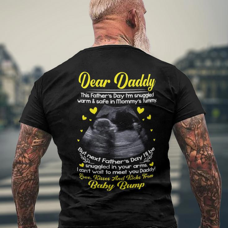 Dear Daddy I Cant Wait To Meet You Fathers Day Mug 3 Men's Crewneck Short Sleeve Back Print T-shirt Gifts for Old Men