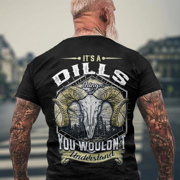 Dills Name Shirt Dills Family Name V4 Men's Crewneck Short Sleeve Back Print T-shirt Gifts for Old Men